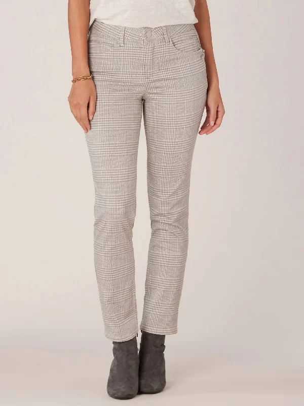 Innovate Your Wardrobe Side Zip Vintage Skinny Pant In Grey Multi