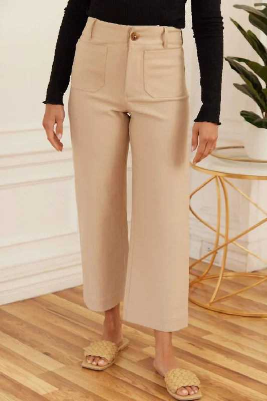 Unleash Your Trend Driven Style Super Stretch Knit Pant In Taupe