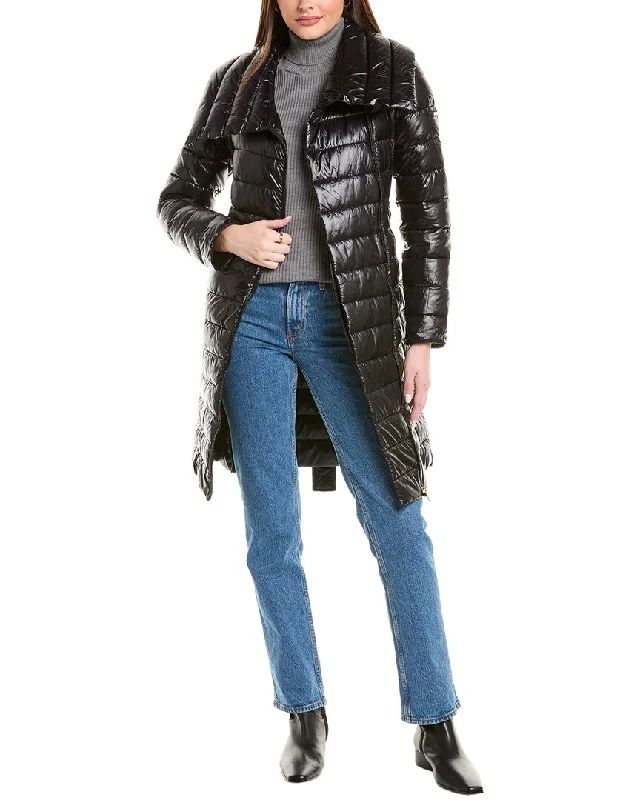 Eco Friendly Fashion Sale Via Spiga Asymmetrical Belted Puffer Coat