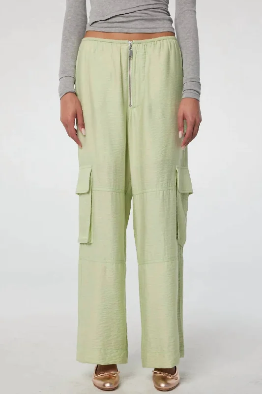 Romantic Date - Night Ensemble Women's Archie Cargo Pant In Pale Green