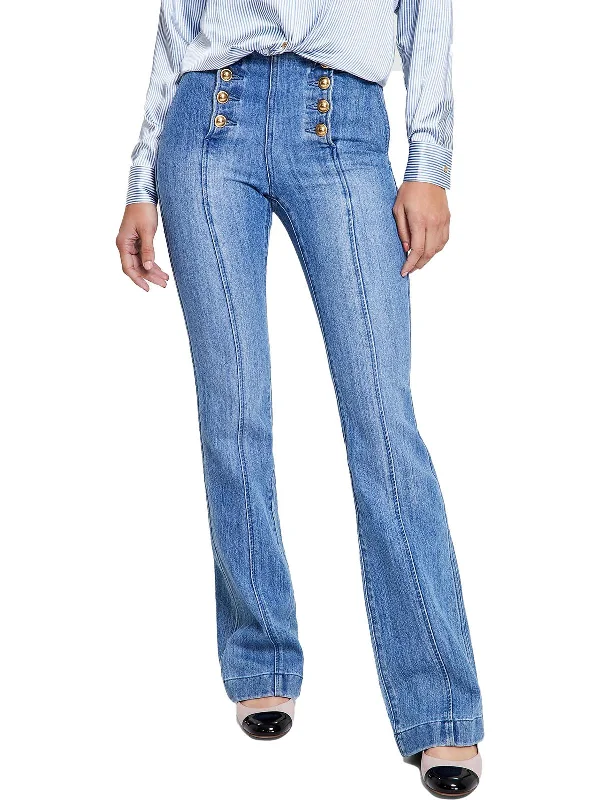 Cool Prices Womens Sailor Front Flared Leg Flare Jeans