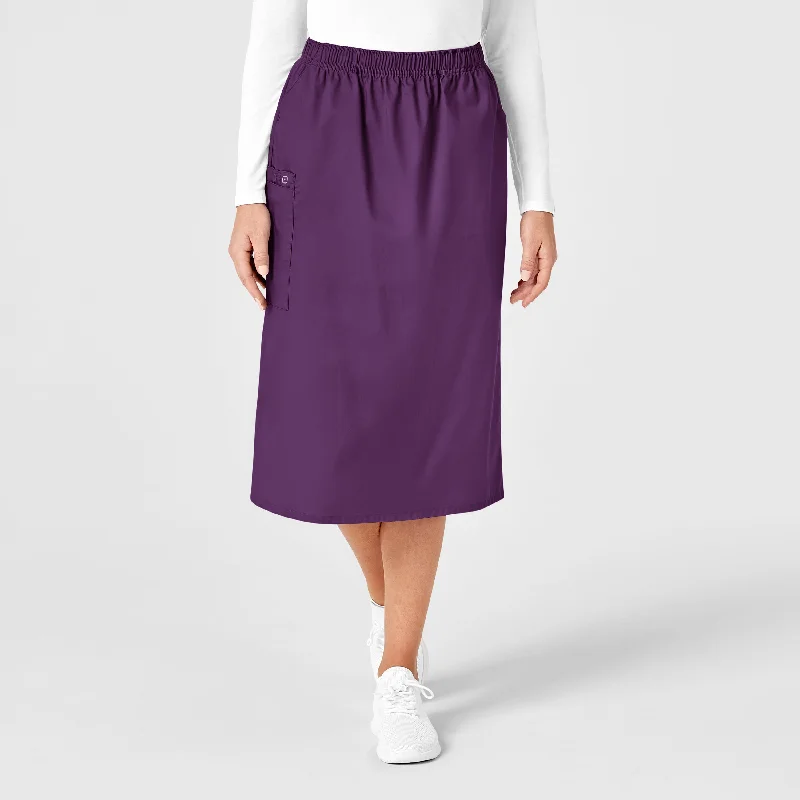 Latest Trends WonderWORK Women's Pull On Cargo Scrub Skirt - Eggplant