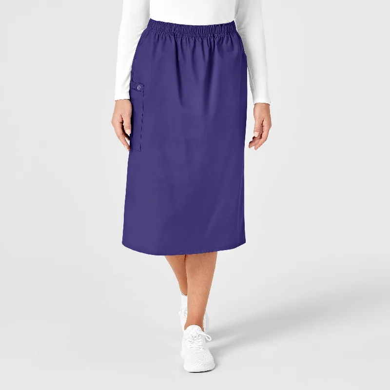 Budget Friendly WonderWORK Women's Pull On Cargo Scrub Skirt - Grape